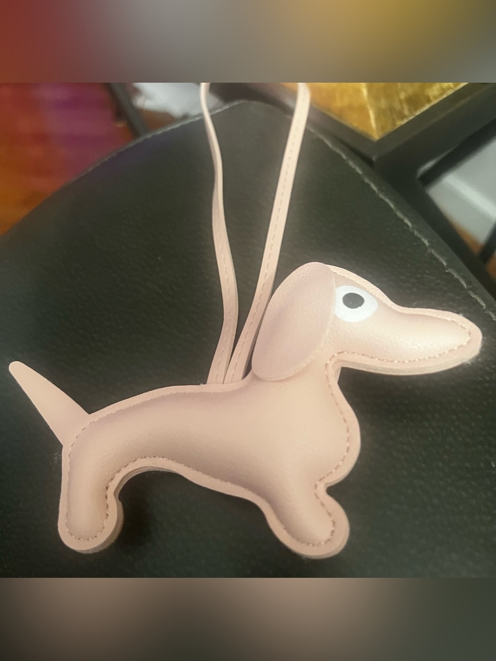 Kids Dog-Shaped Crossbody Bag Charm - Pink